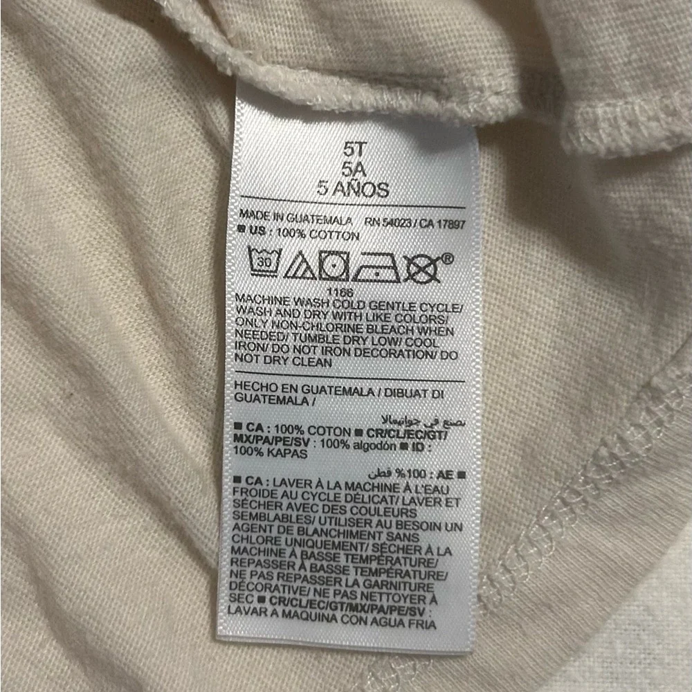 Old Navy Cream Long Sleeve Tee‎ with Graphic Print